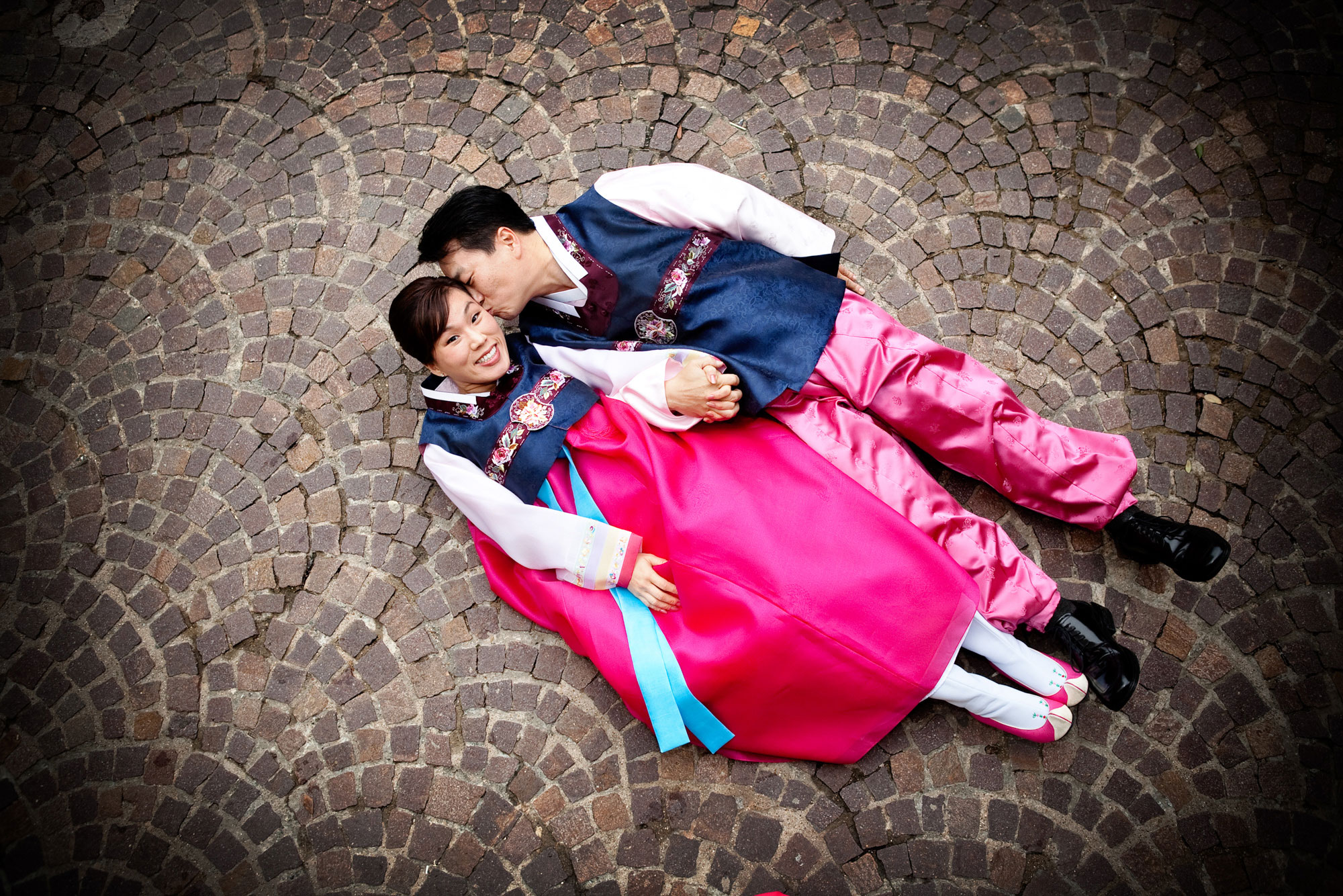 Engagement Photography Traditional Korean Outfit Mandalay Canal Las Colinas
