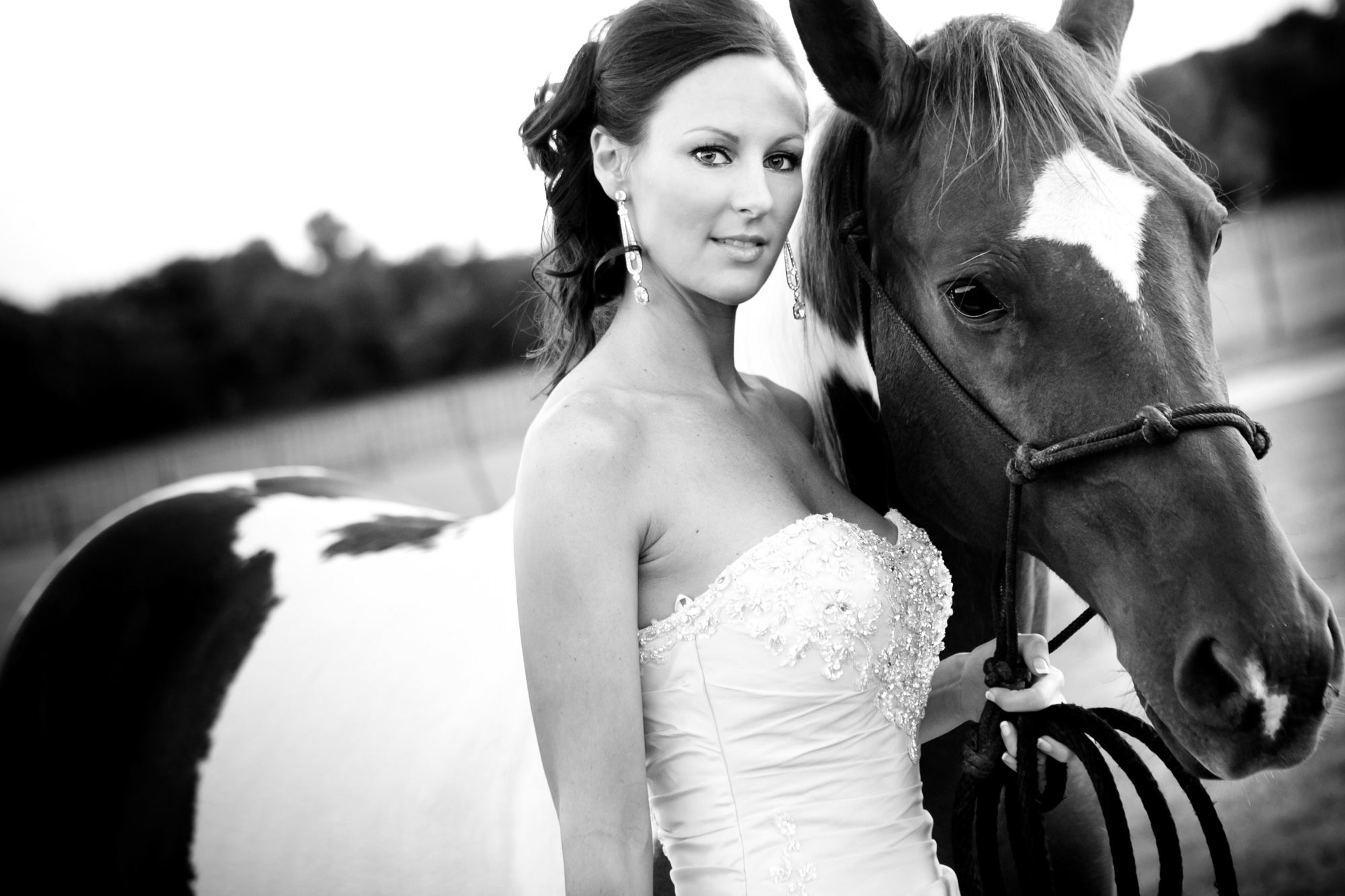 Bridal Portrait Dallas Texas Horses Ranch 