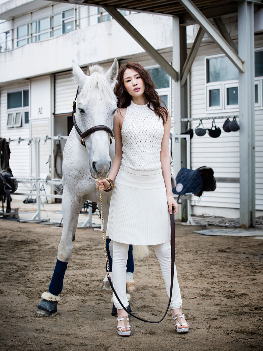 Editorial Fashion Shoot with Girl and Horse