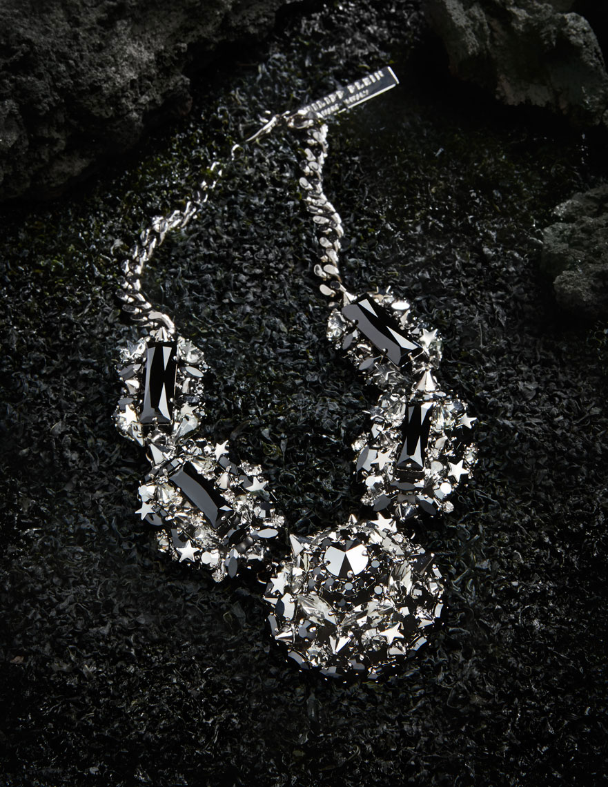 E Commerce Product Photography  Dallas Texas Philipp Plein Black Necklace Jewelry Image
